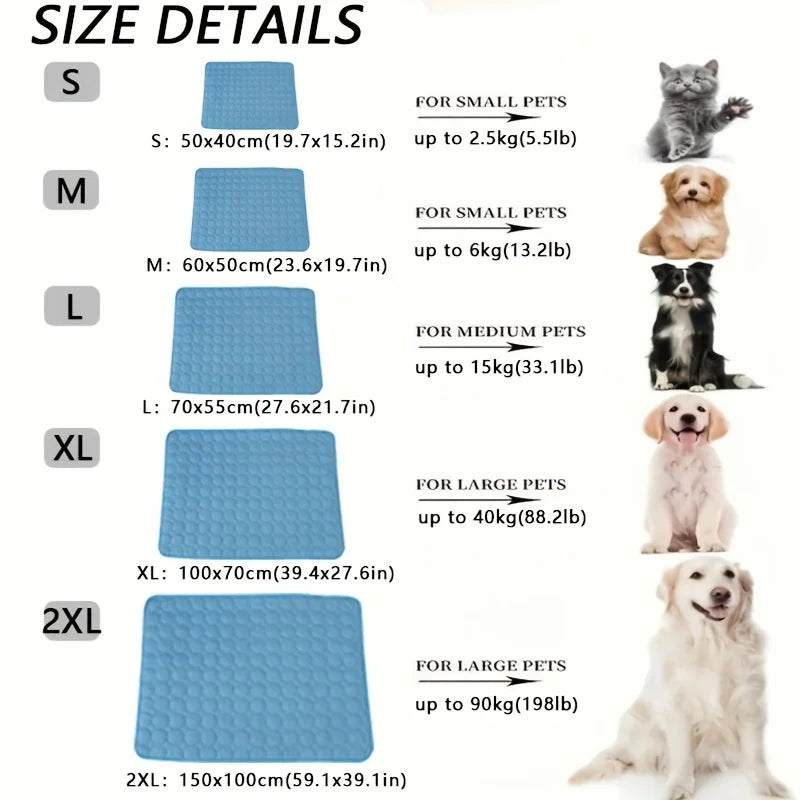 AURELLE Dog Cooling Mat – Self-Cooling Summer Pet Bed for Dogs & Cats