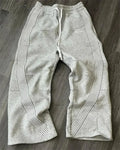 AURELLE Striped Wide-Leg Streetwear Sweatpants – Casual Loose Drawstring Pants for Men & Women