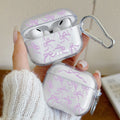 Pink Bow AirPods Case with Keychain – Cute TPU Protective Cover for AirPods