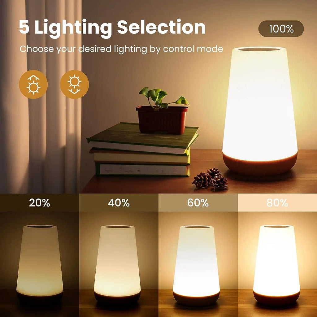 13-Color RGB Rechargeable Touch Night Light with Remote Control