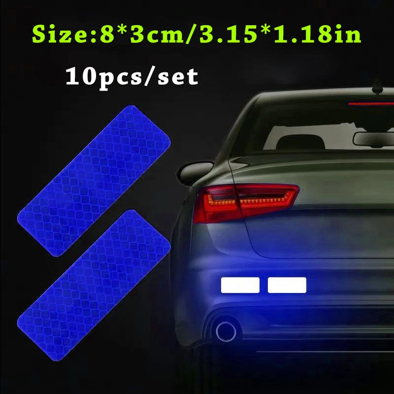 10PCS Car Bumper Reflective Safety Strips