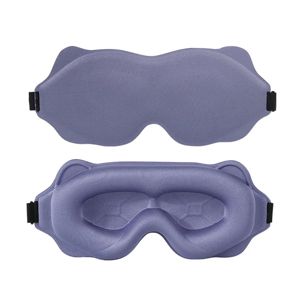 3D Contoured Sleep Mask – Adjustable Light-Blocking Eye Mask