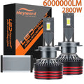 Heyword 2800W 6000000LM PLUS H7 H11 H1 H4 Led Headlight Bulb 6000K LED HB3 HB4 Double Copper Tube Led Light Kit for Car 12V 2PCS