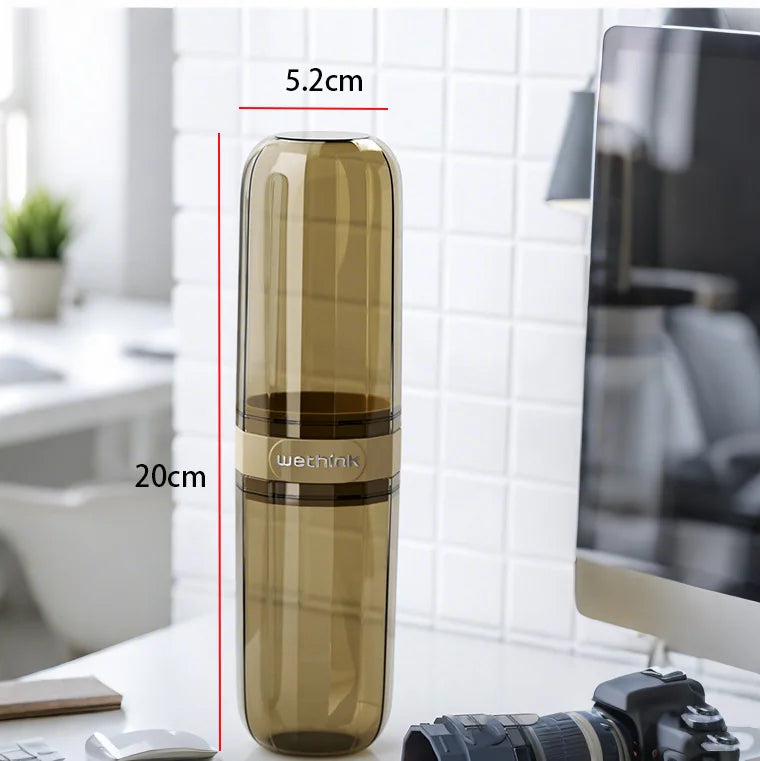 Portable Travel Toothbrush & Toothpaste Holder Case – Protective Dental Storage Organizer