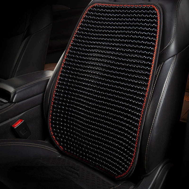 Wooden Bead Car Seat Cushion – Breathable Summer Seat Cover for Cars & SUVs