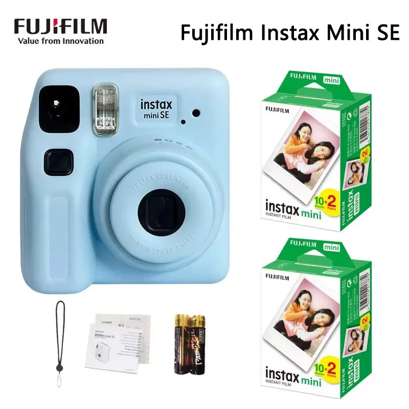 Optional Photo Paper Fujifilm Instax Mini SE Instant Film Camera Auto-focusing Wrist Strap Birthday Christmas Gift Box