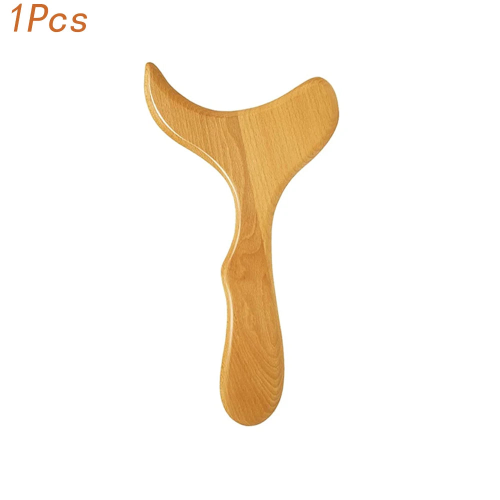 Wooden Gua Sha Body Massager – Beech Wood Maderotherapy Massage Tool