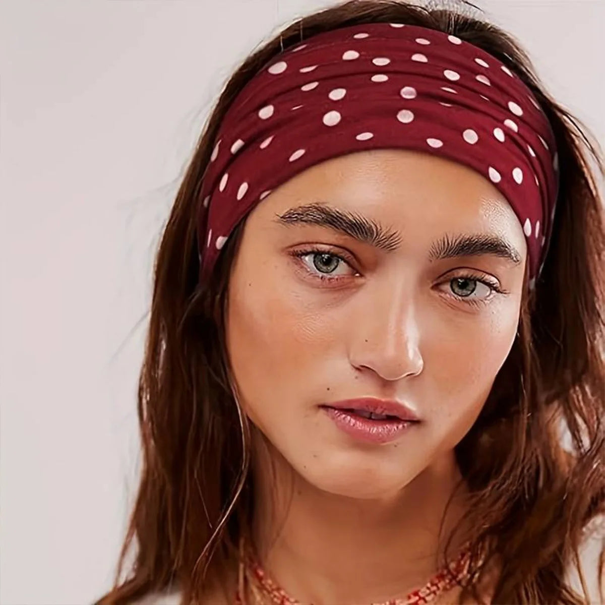 Y2K Retro Polka Dot Stretch Headband