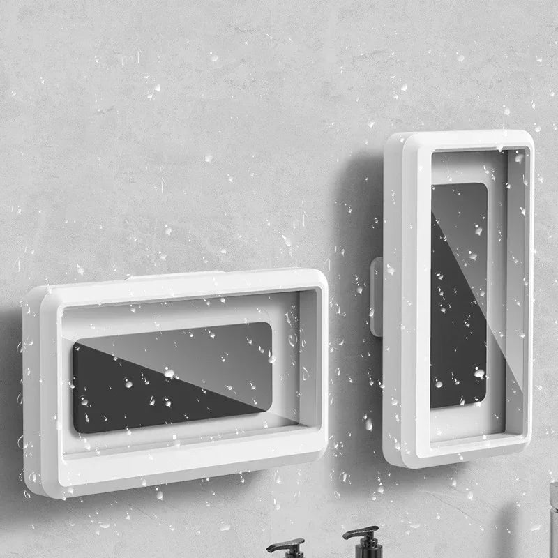 360° Rotating Waterproof Shower Phone Holder – Touch-Friendly Anti-Fog Bathroom Wall Mount