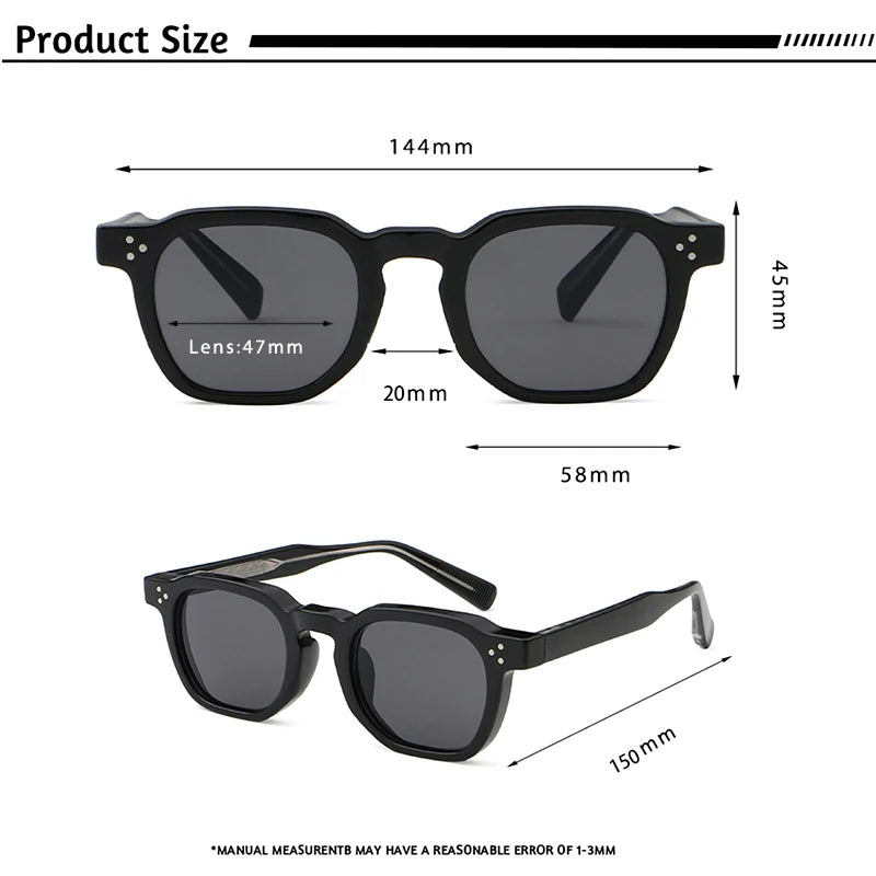 CATERSIDE Small Square UV400 Sunglasses – Fashion Eyewear for Women & Men