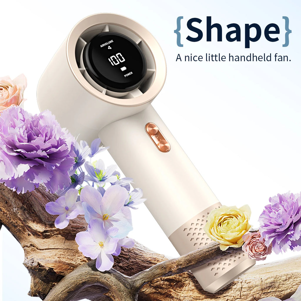 Portable Rechargeable Handheld Fan – 199-Speed Adjustable Mini USB Fan