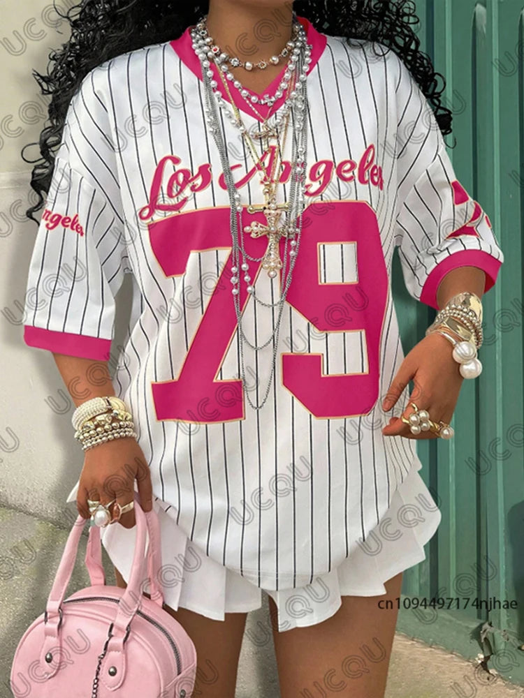 Women’s Los Angeles 79 Oversized Football Jersey T-Shirt
