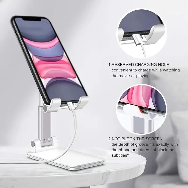 Adjustable Desk Phone & Tablet Stand – Universal Desktop Holder