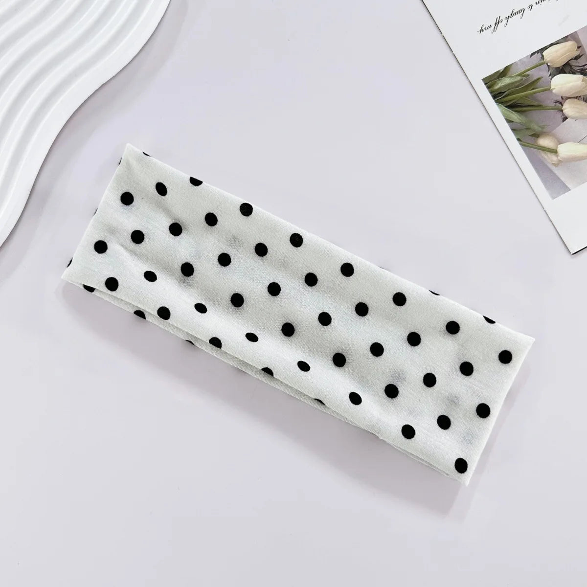 Y2K Retro Polka Dot Stretch Headband