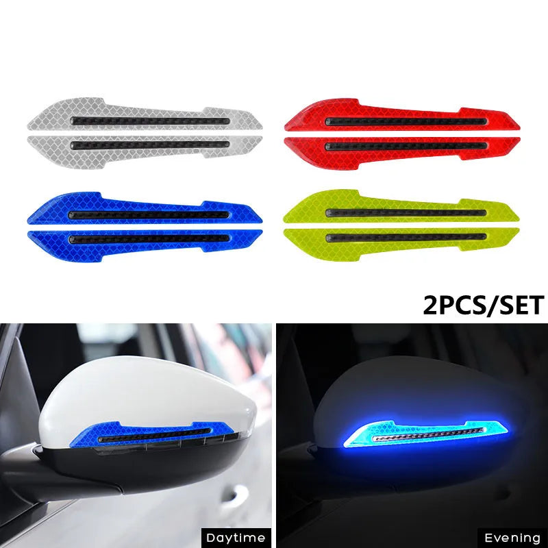 Reflective Car Safety Strips – Wheel Hub & Door Handle Warning Stickers
