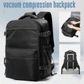 FLCC Vacuum Compression Travel Backpack – Expandable Laptop Backpack with Optional Vacuum Pump