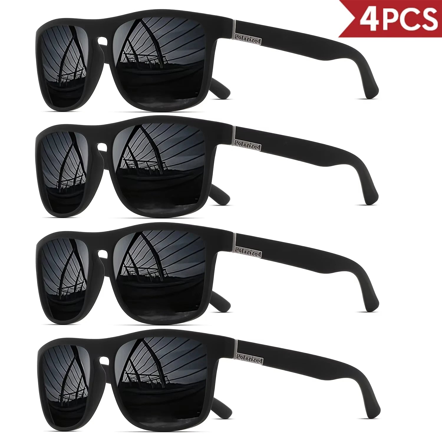 Classic Polarized Square Sunglasses – UV400 Lightweight Sports Eyewear for Driving, Fishing & Cycling