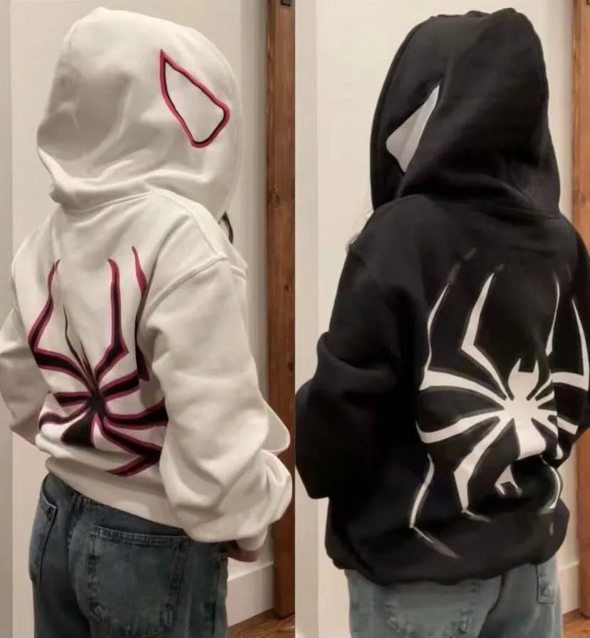 Y2K Graphic Full-Zip Oversized Hoodie