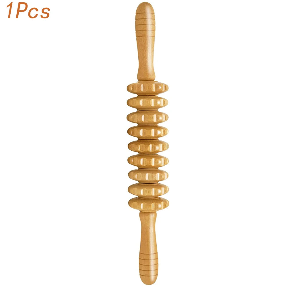 Wooden Gua Sha Body Massager – Beech Wood Maderotherapy Massage Tool