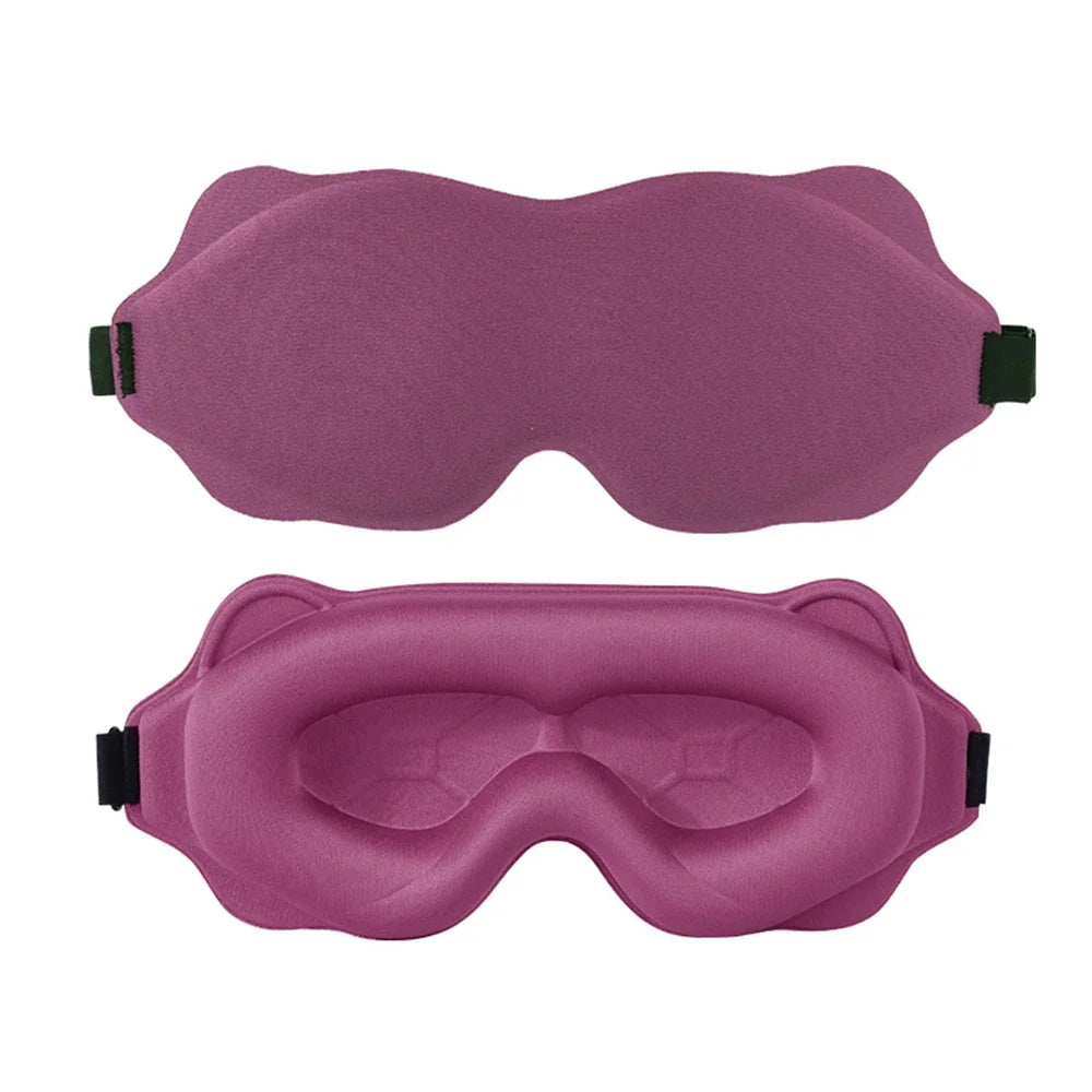 3D Contoured Sleep Mask – Adjustable Light-Blocking Eye Mask