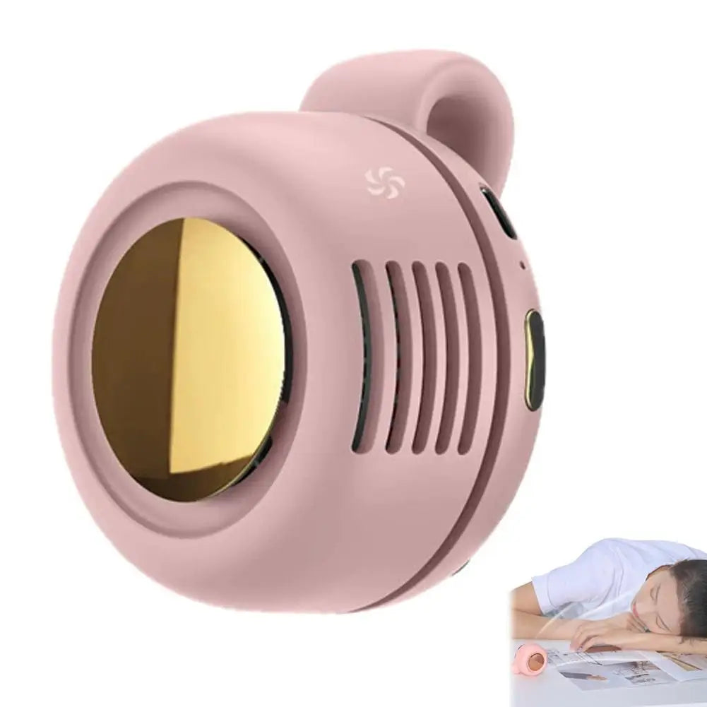 Portable Bladeless Clip-On Mini Fan – USB Rechargeable, 3-Speed Silent Cooling