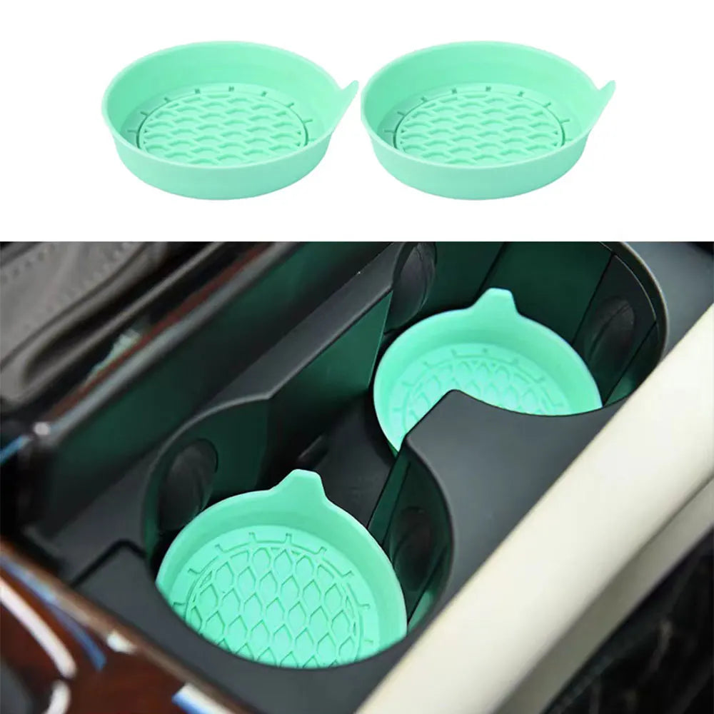 2/4-Pack Silicone Car Cup Holder Coasters – Universal Non-Slip Cup Holder Inserts