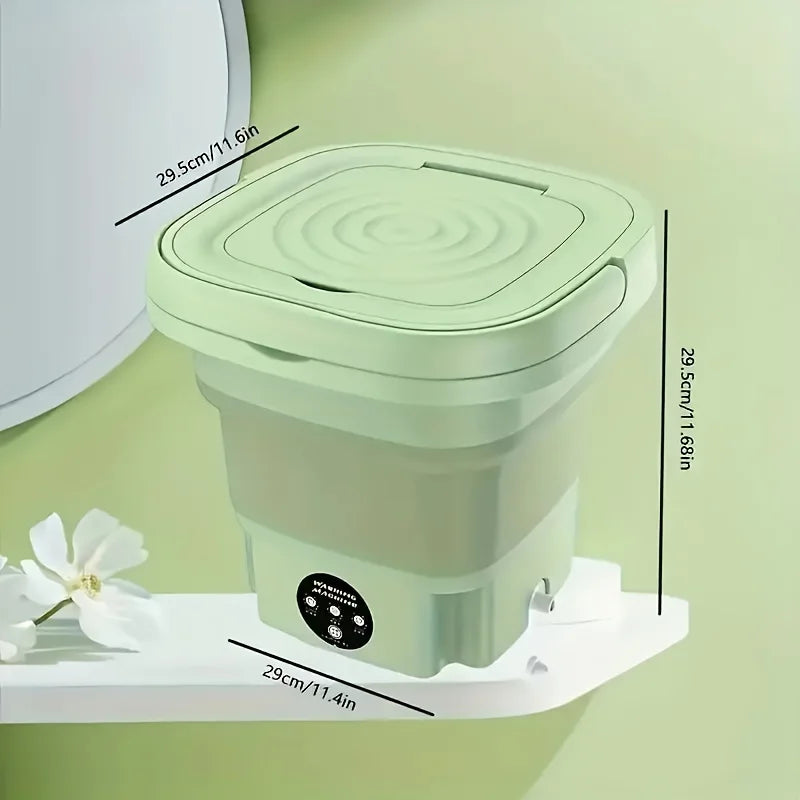Portable Foldable Mini Washing Machine – 8L Capacity with 3 Wash Modes