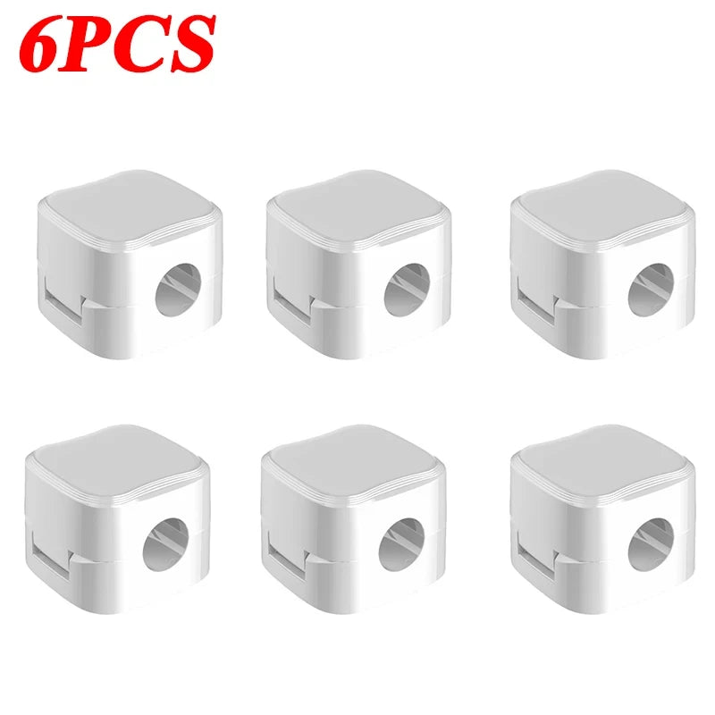 Magnetic Cable Organizer Clips – Adhesive Cord Holder for Desk & Home