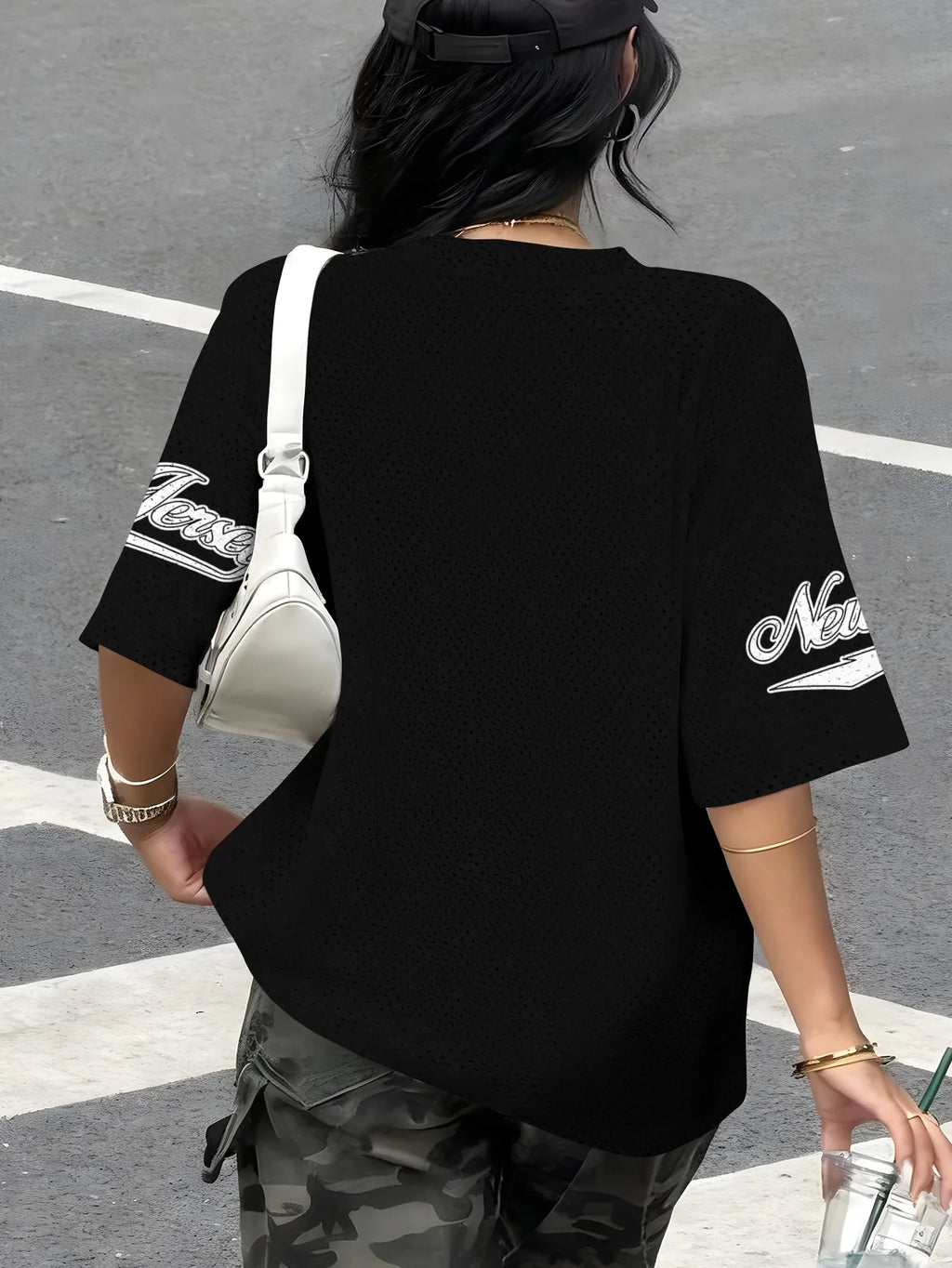 Women’s No. 93 Oversized Football Jersey T-Shirt