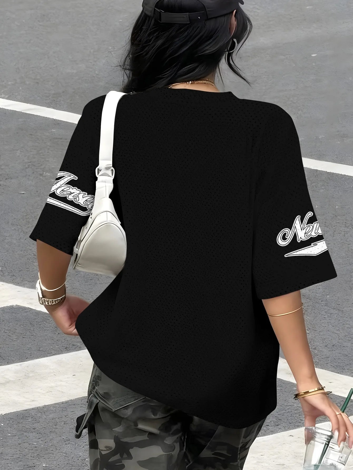 Women’s No. 93 Oversized Football Jersey T-Shirt