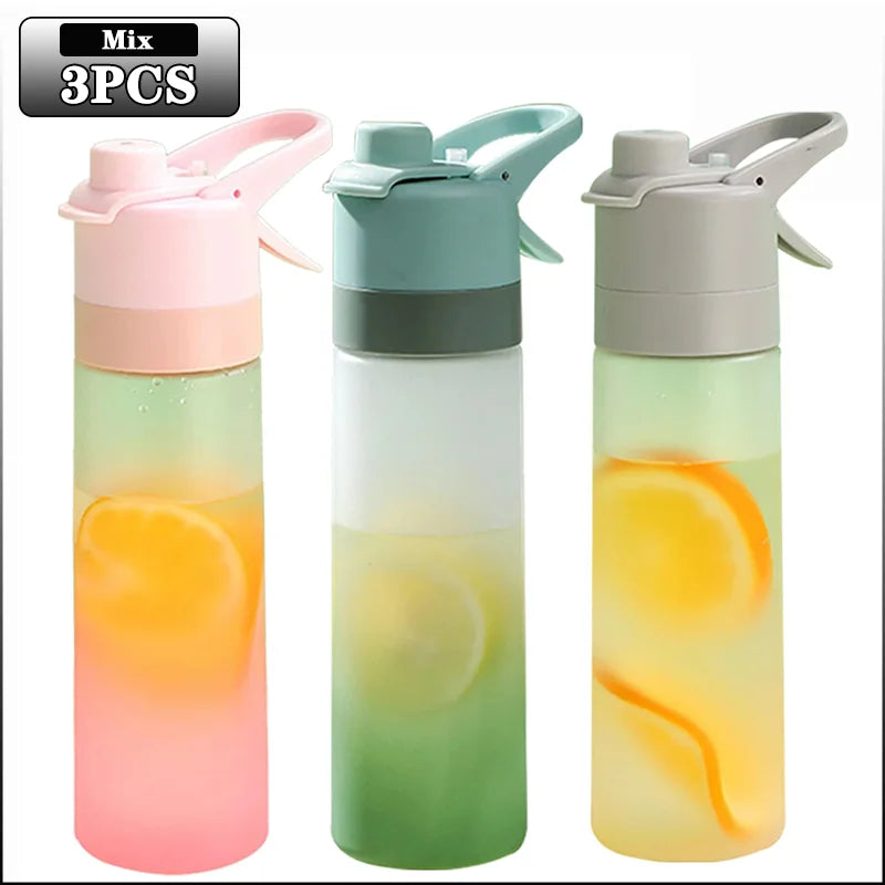 2-in-1 Spray Mist Water Bottle – 650ml Hydration Bottle
