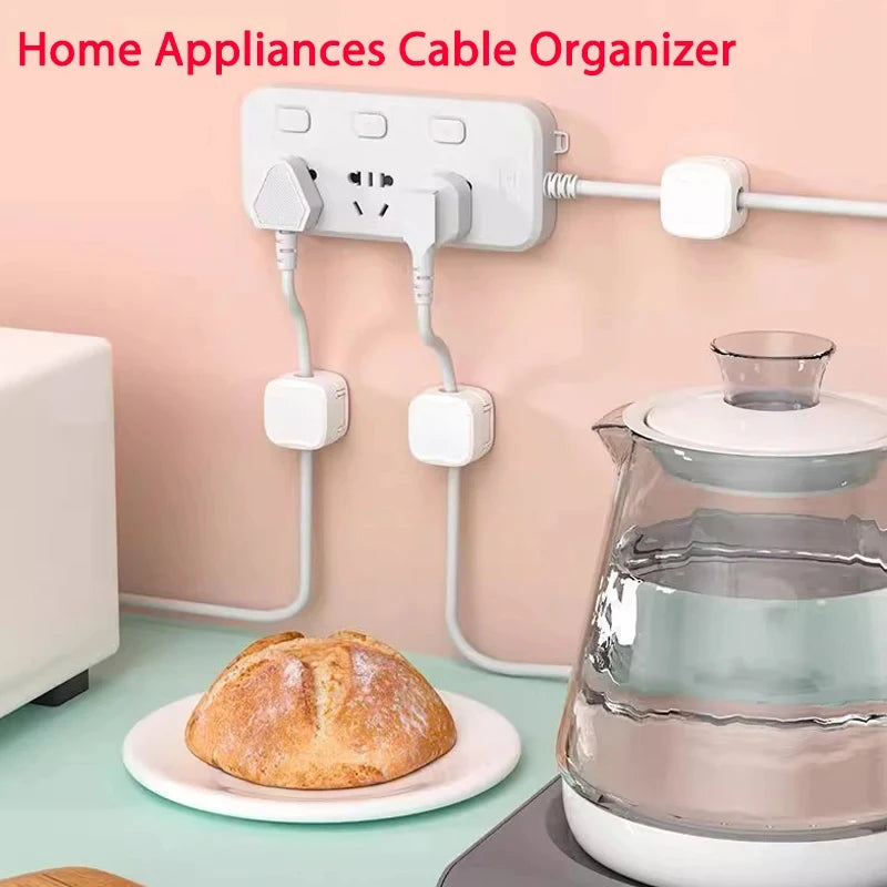 Magnetic Cable Organizer Clips – Adhesive Cord Holder for Desk & Home