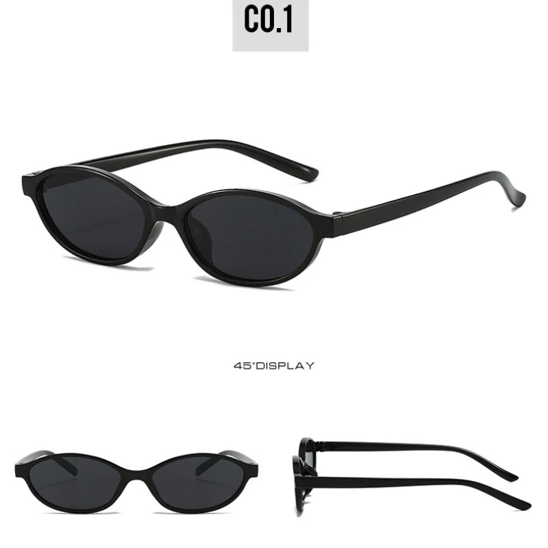 Retro Oval Cat Eye Sunglasses – UV400 Fashion Sunglasses for Women
