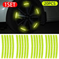 Reflective Car Wheel Rim Stickers – 20-Piece Set