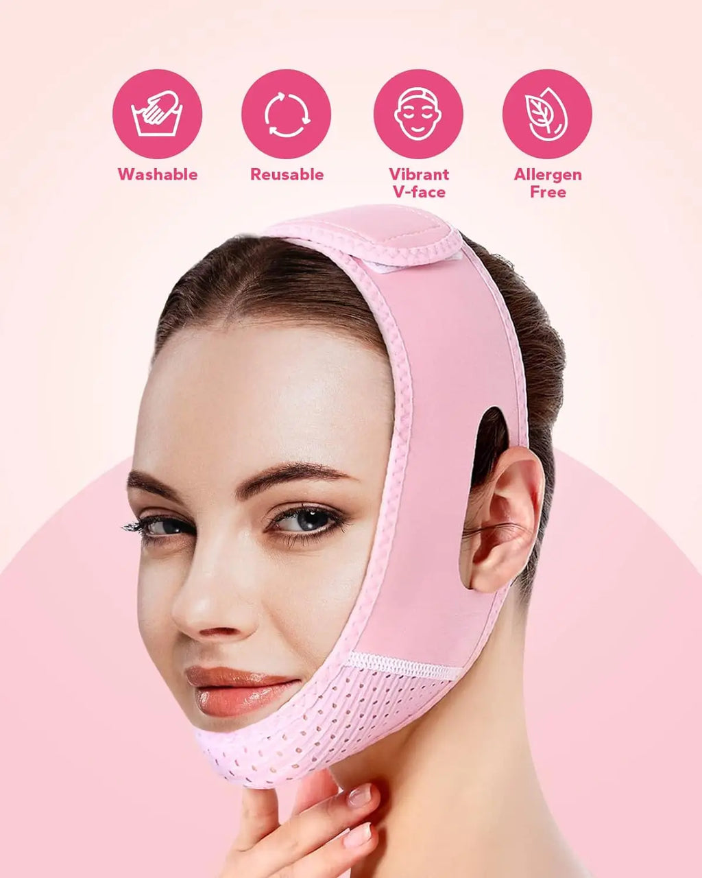 Reusable V-Line Face Lifting Strap – Adjustable Chin & Jawline Support Band