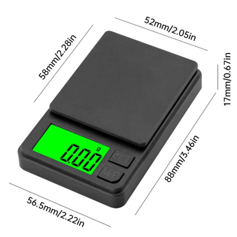 Precision Digital Pocket Scale – 1000g x 0.1g Mini Gram Scale