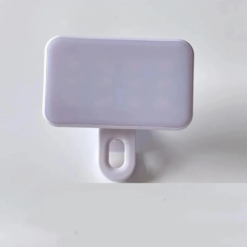 Portable Rechargeable Selfie Fill Light – Clip-On LED Light with 3 Color Modes