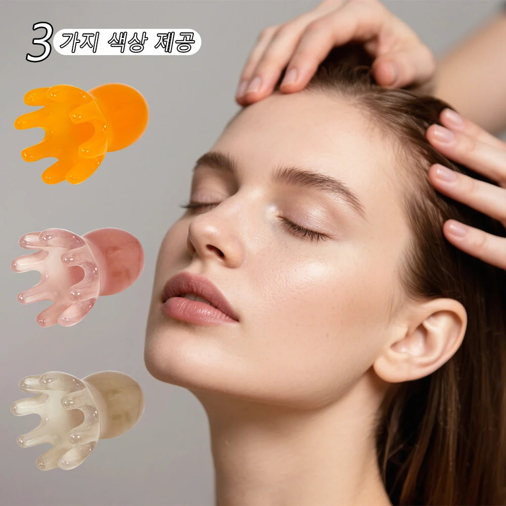Cute Octopus Scalp Massage Comb – Portable Resin Hair & Scalp Massager