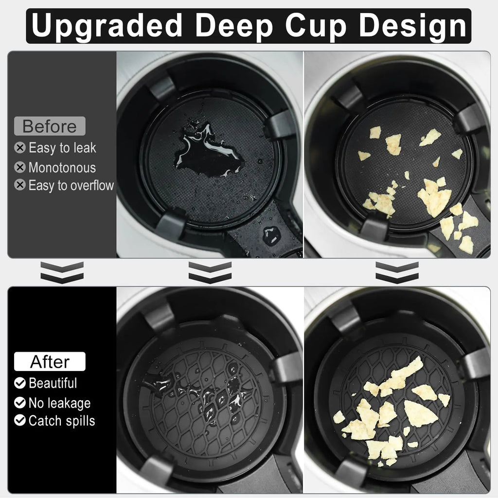 2/4-Pack Silicone Car Cup Holder Coasters – Universal Non-Slip Cup Holder Inserts