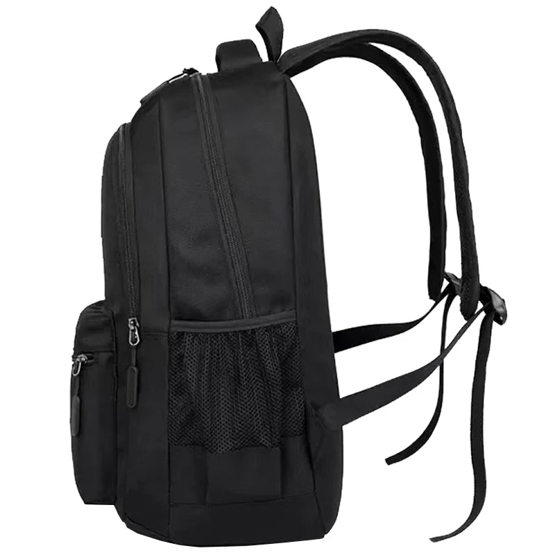Large Capacity Black Backpack – Unisex Travel, School & Everyday Backpack