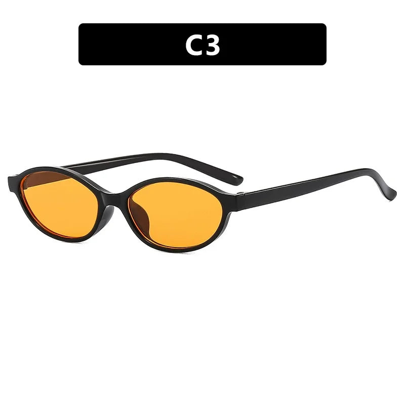 Retro Oval Cat Eye Sunglasses – UV400 Fashion Sunglasses for Women