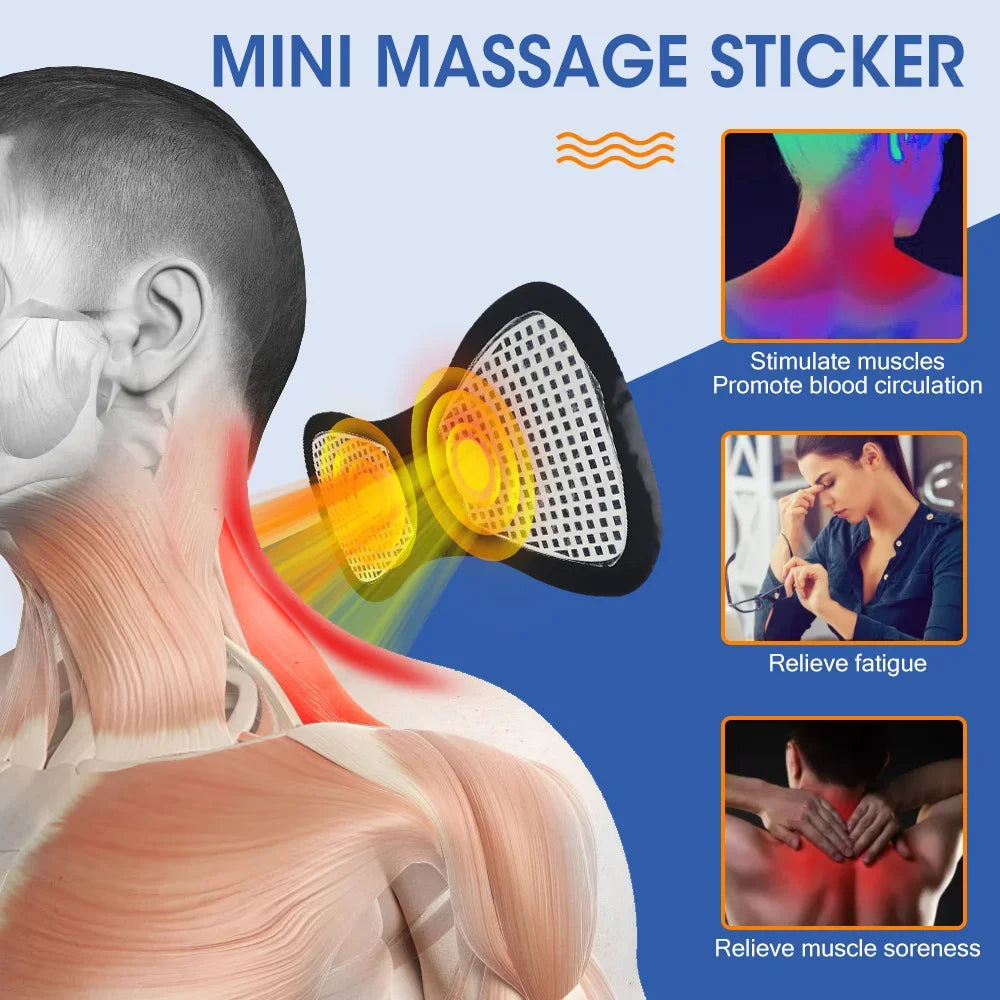 Portable EMS Neck & Body Massager – 8 Modes, 19 Intensity Levels
