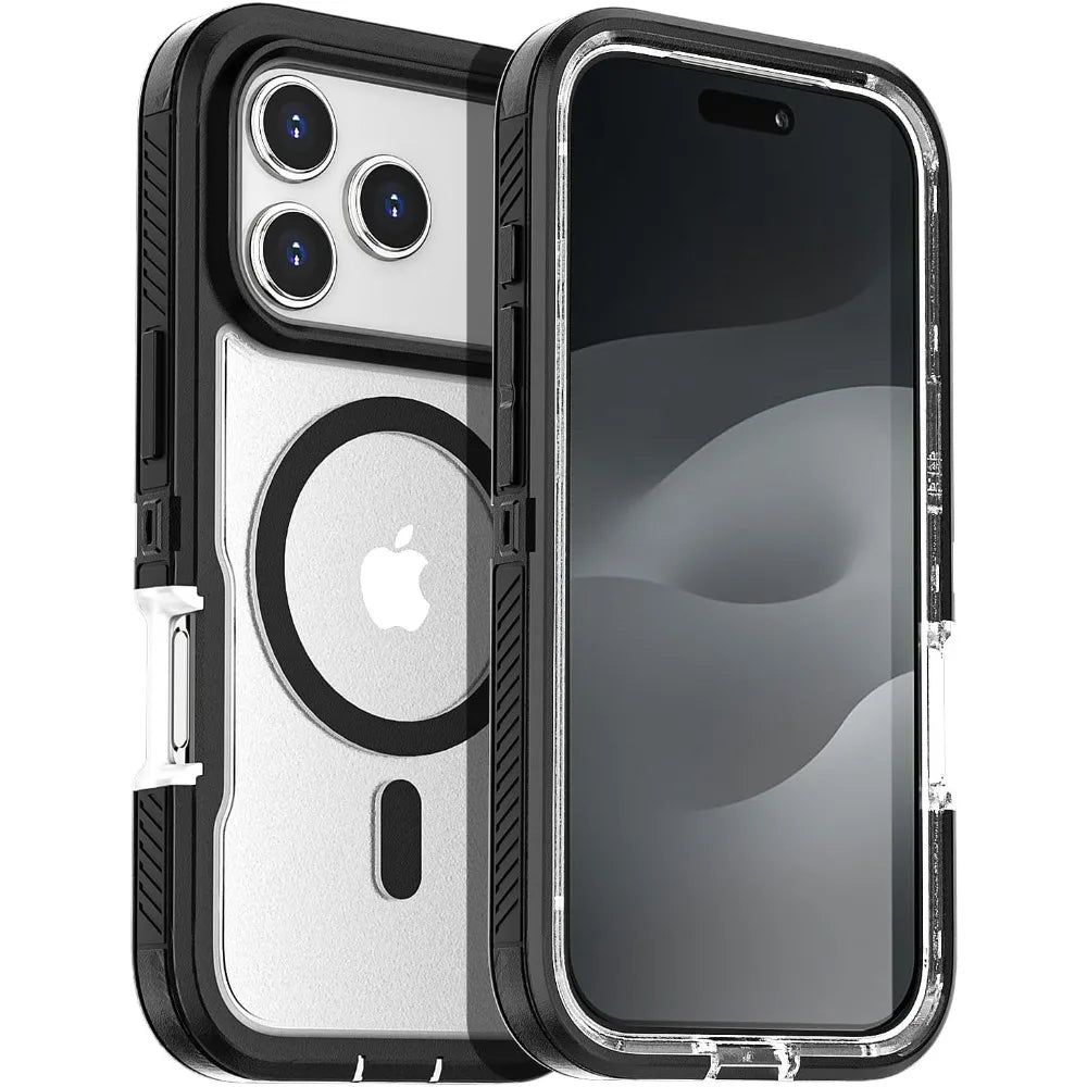Matte Clear Magnetic Case for iPhone 13–18 Series – Anti-Slip Protective Cover with MagSafe Compatibility & Wireless Charging Support