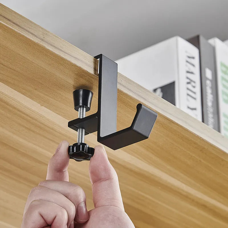 Adjustable Desk Edge Hook – Headset, Backpack & Bag Hanger for Desks (1 or 2 Pack)