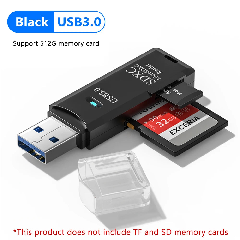 2-in-1 USB 3.0 SD & microSD Card Reader – High-Speed Memory Card Adapter