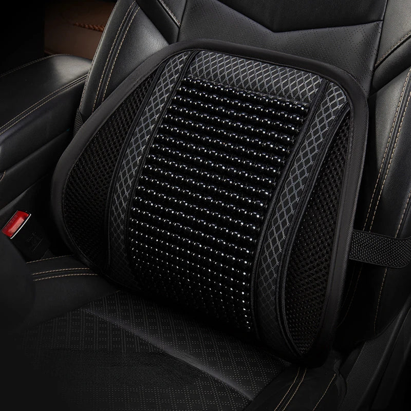 Wooden Bead Car Seat Cushion – Breathable Summer Seat Cover for Cars & SUVs