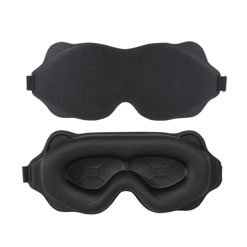 3D Contoured Sleep Mask – Adjustable Light-Blocking Eye Mask