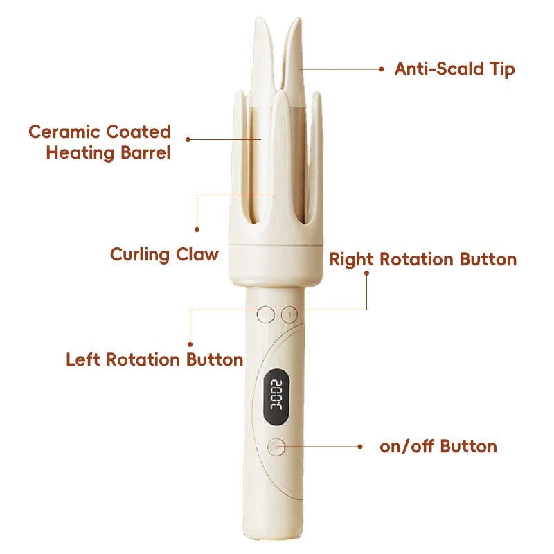 Automatic Rotating Curling Iron – 32mm Ceramic Hair Curler