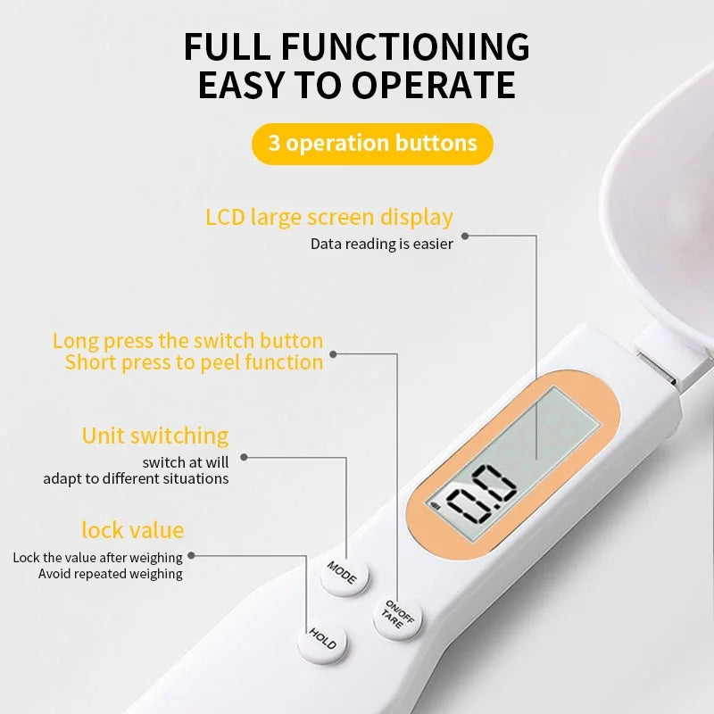 Viral Mini Spoon Digital Kitchen Scale 0.1–500g LCD Measuring Spoon for Baking & Cooking
