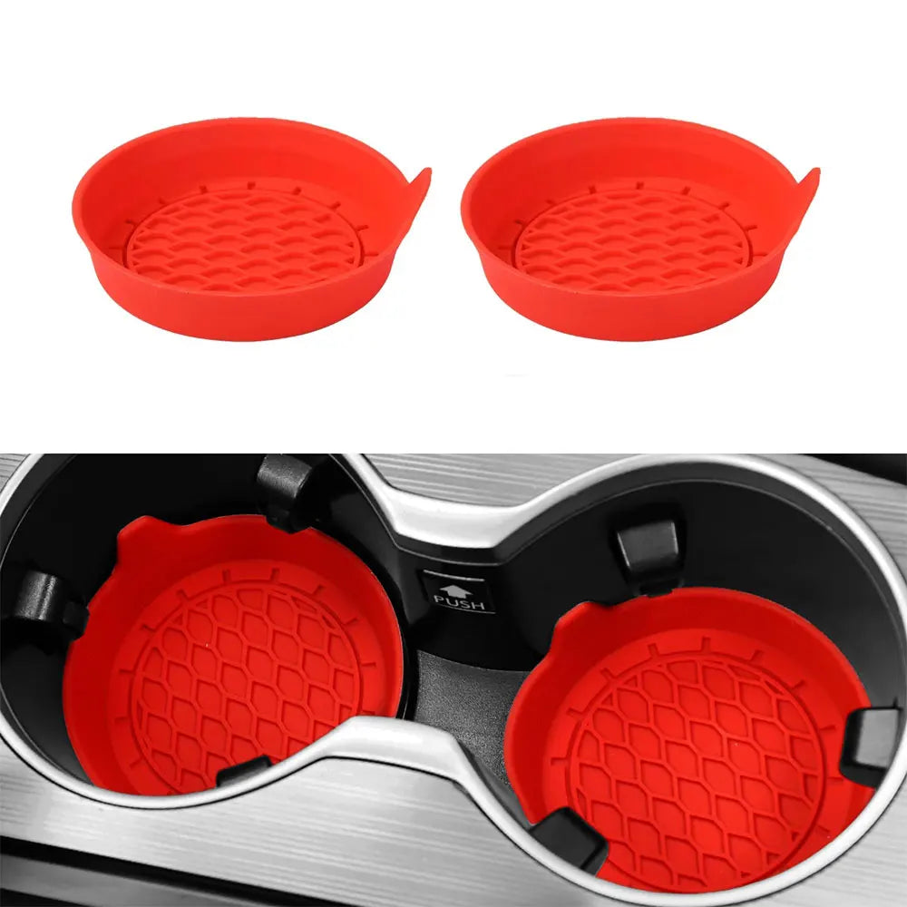 2/4-Pack Silicone Car Cup Holder Coasters – Universal Non-Slip Cup Holder Inserts